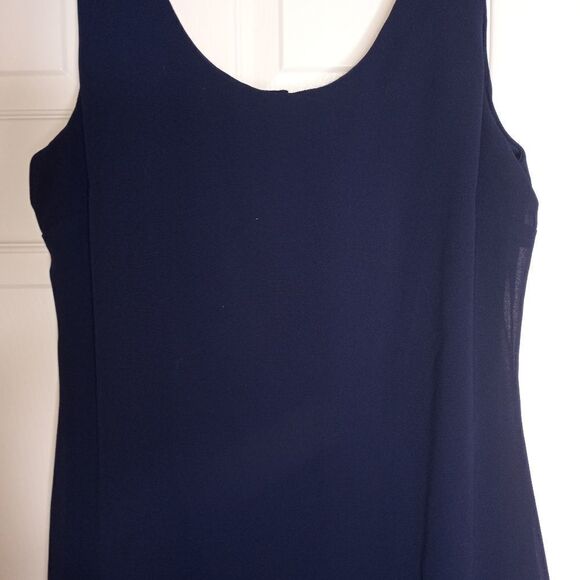 PATRA Womens Navy Sheer Zippered Lined Sleeveless V Neck Maxi Dress 12 - Picture 2 of 12